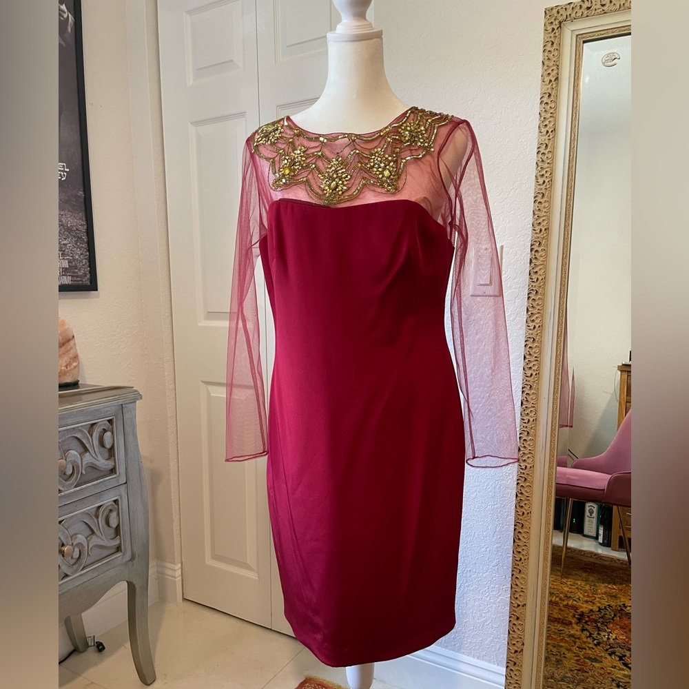 Jeweled and Sequined Marchesa Notte Dress - Stunning detail!